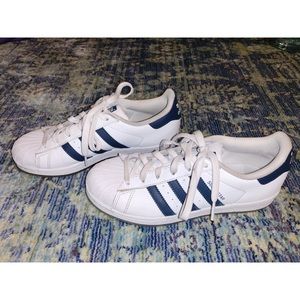 ADIDAS | Navy Stripe Superstar Sneaker